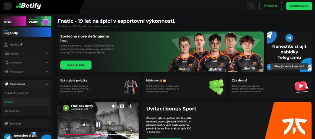 Promo kód Betify kasinová hra