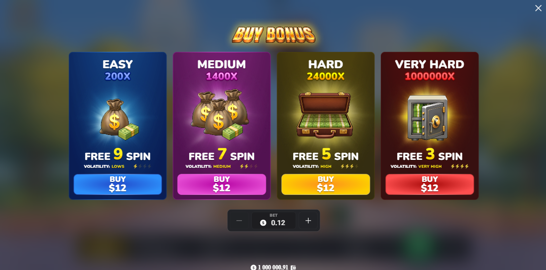 Čtyři varianty Bonus Buy s free spiny v MegaBlock Empire